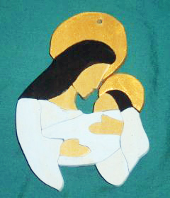 Madonna And Child With Haloes